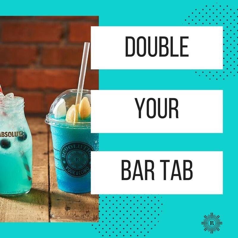 Our Double Your Bar Tab offer ends on 25th August! Don’t forget to get booked in before so you don’t miss out!
