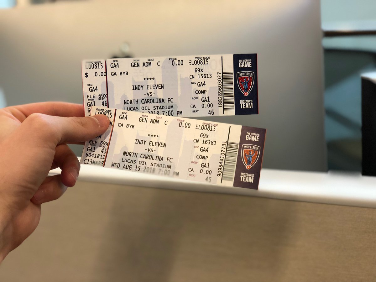 indystar's tweet photo. Soccer fans! We're giving away two @IndyEleven tickets for their match Wednesday night against North Carolina FC at Lucas Oil Stadium. Retweet this by 1 p.m. to be entered to win! Go! https://t.co/zPFYa67Xpe