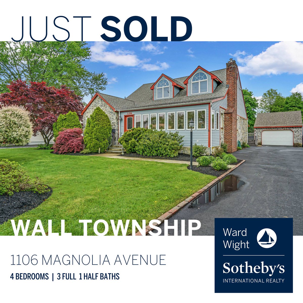 JUST SOLD | 1106 Magnolia Avenue. Expanded Cape in Sea Girt Estates. Successfully Marketed by Erin O'Brien. #walltwp #walltownship #seagirtestates #successfullyselling #livingatthejerseyshore #wardwightsir #sothebysrealty #monmouthcounty #jerseyshorerealestate #jerseyshorerealtor