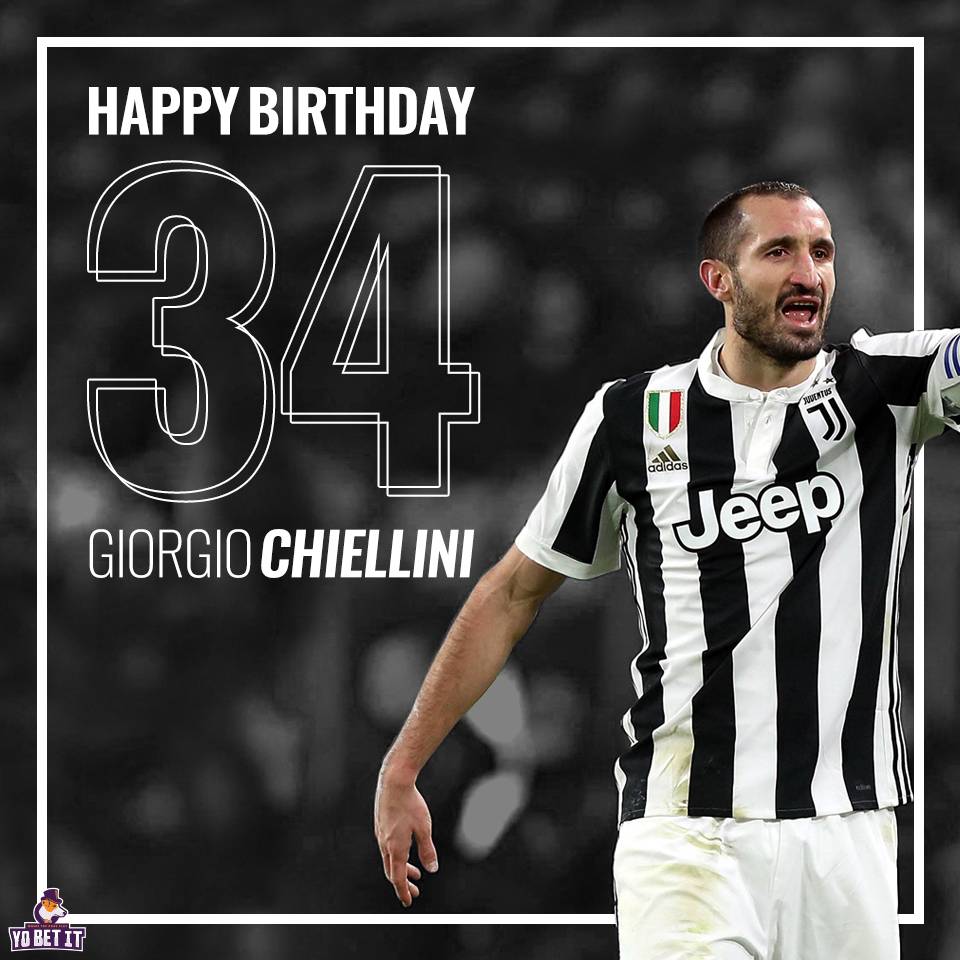  Happy birthday Giorgio Chiellini. Games: 472 Goals: 34 Trophies: 16  