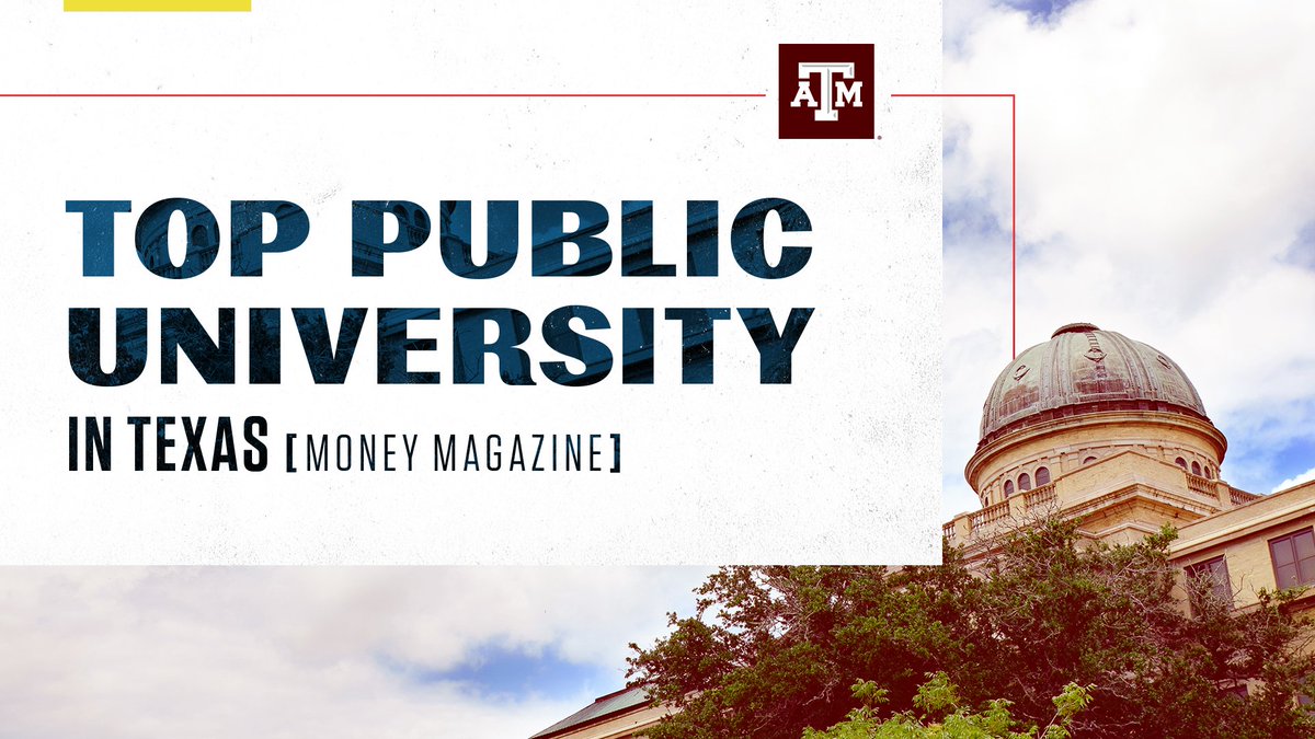 Top Public University in Texas - Money Magazine" over a photo of the academic building