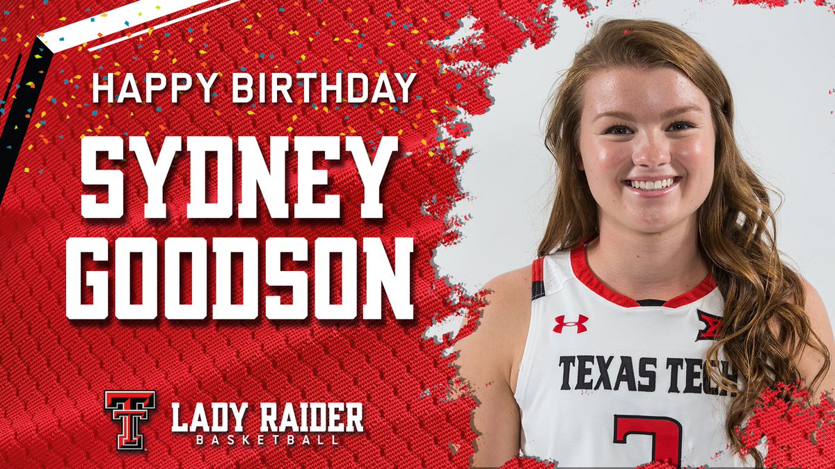 LadyRaiderWBB's tweet photo. 🎉🎉Help us wish a very happy birthday to sophomore guard Sydney Goodson! 🎂 https://t.co/sKYRk8JR8X
