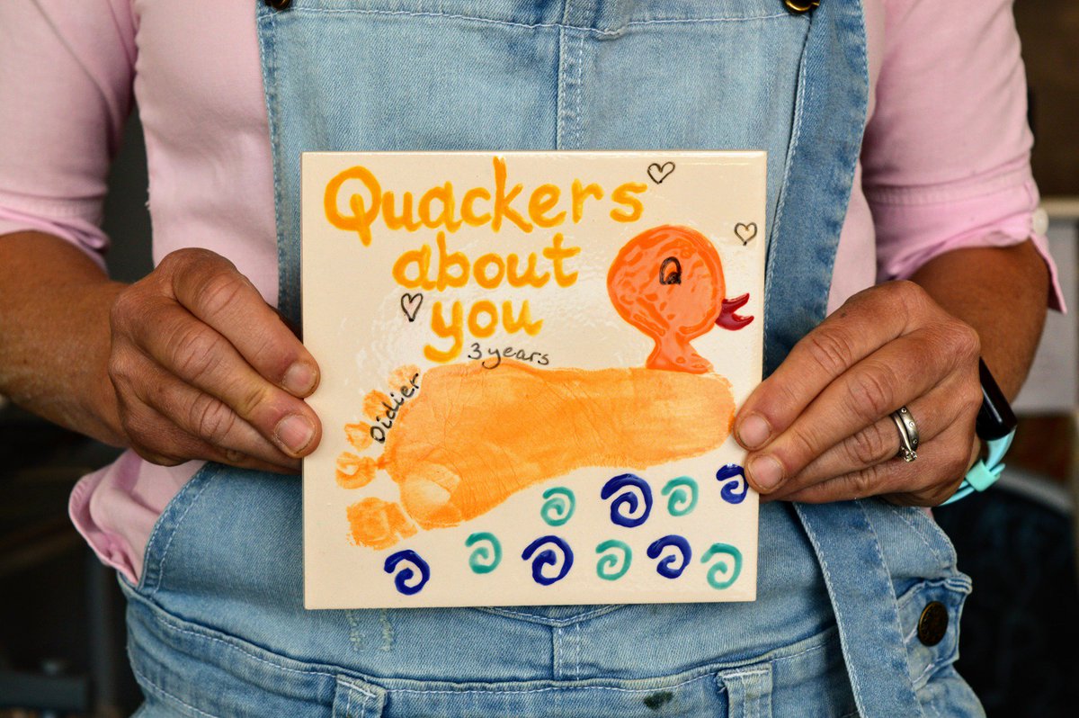 Always great fun. 

Our pottery painting with hand and footprints is back this 15th August from 9.30am until 12.30pm. A fabulous keepsake. 

More details over on our Facebook page facebook.com/events/8781637…