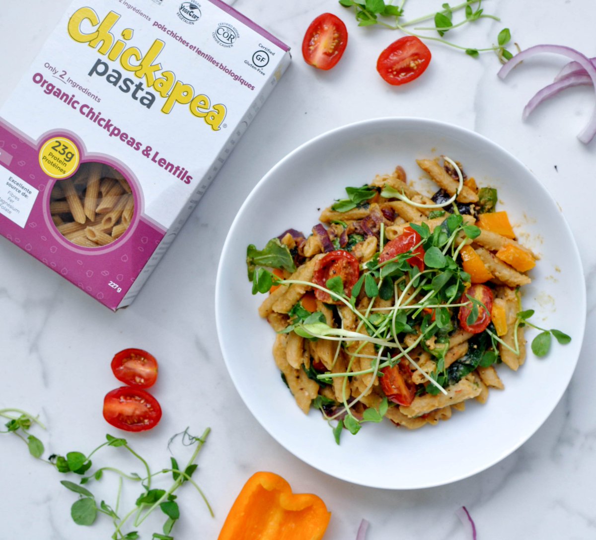 GFreedomInc's tweet photo. I made a fun little video showing the "how-to" in recreating this super simple Creamy Mediterranean Pasta with @ChickapeaPasta that is #glutenfree #grainfree #dairyfree, and full of flavour! To find out the secret ingredient, watch full video: https://t.co/zABT3XEUmR #sponsored https://t.co/4dTKwElULO