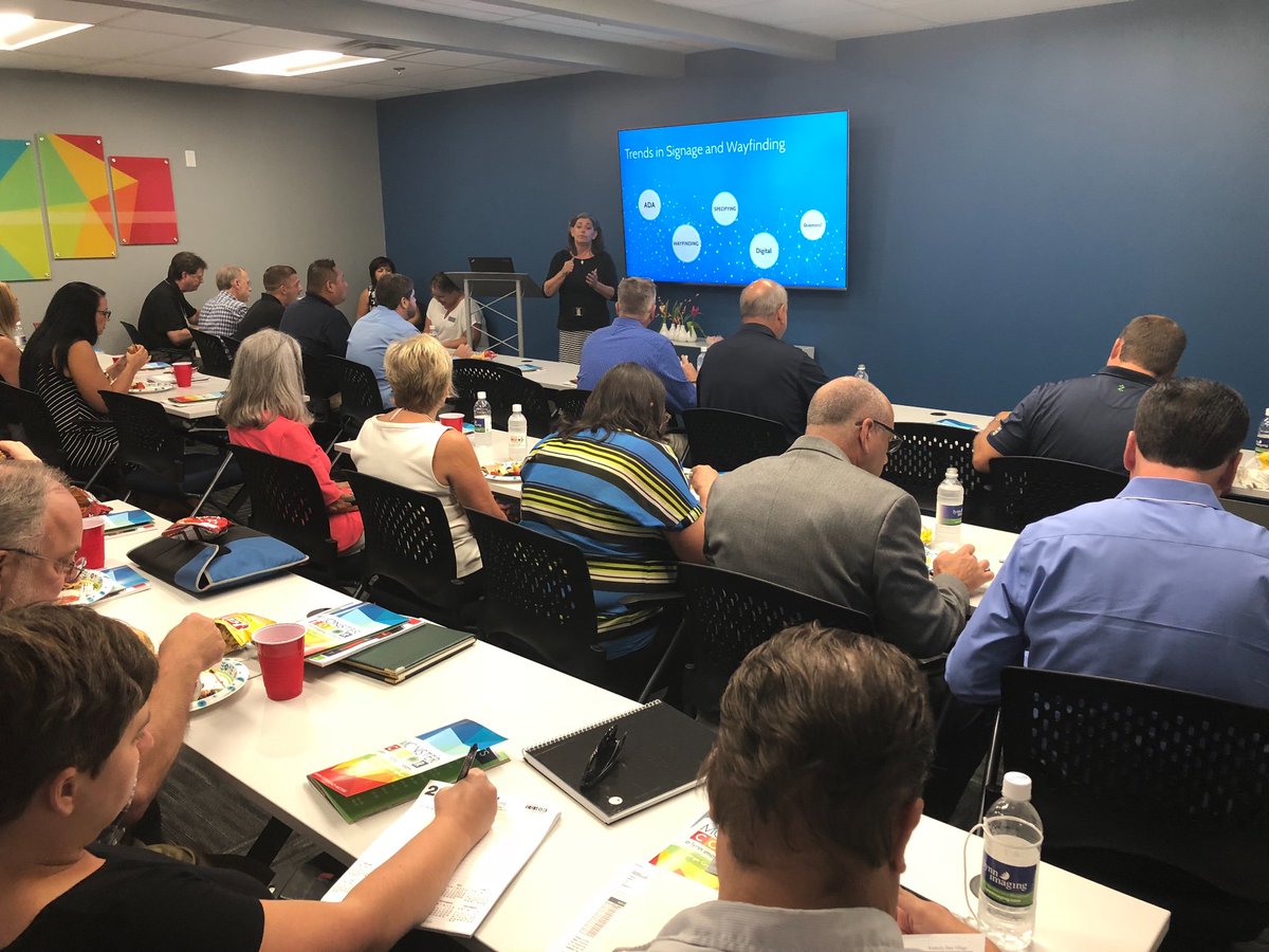 Lynn_Imaging's tweet image. Trends in signage and wayfinding at our new education center in Louisville! #fabricatedsignage #wayfinding #ADA #graphics