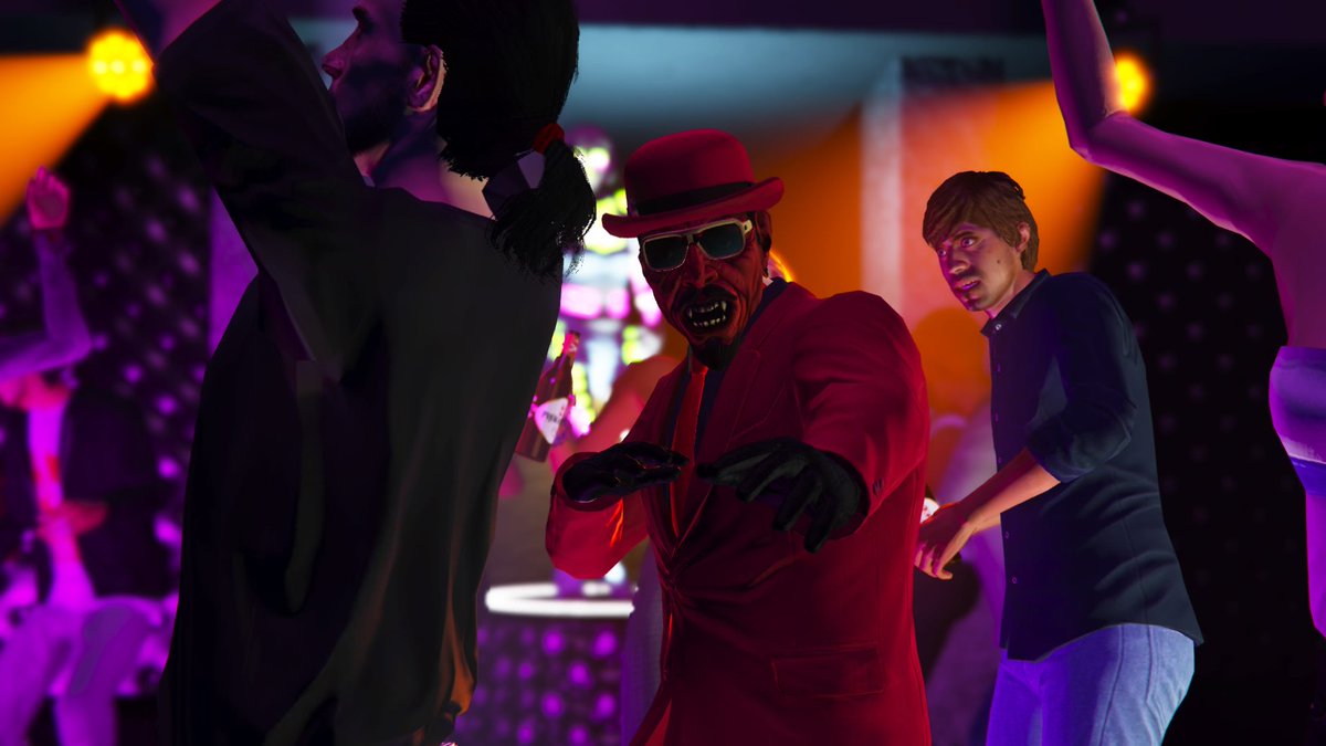monkdogg69's tweet photo. Disco Devil #GTAOnline #GTAV #SnapmaticArt #TMGT #SplitSidesComedy #AfterHoursDLC @RockstarGames https://t.co/vl5H4PMe6r