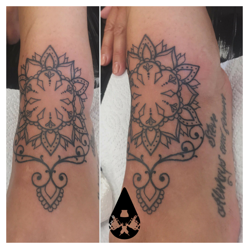 Inkwell_Tattoo_'s tweet photo. Awesome new work, inked by Daryllanne 

#TheInkwell #mandala #tattoo #inked #foottattoo #inkspiration #tattooartist #bristol https://t.co/h0svlAUyWk