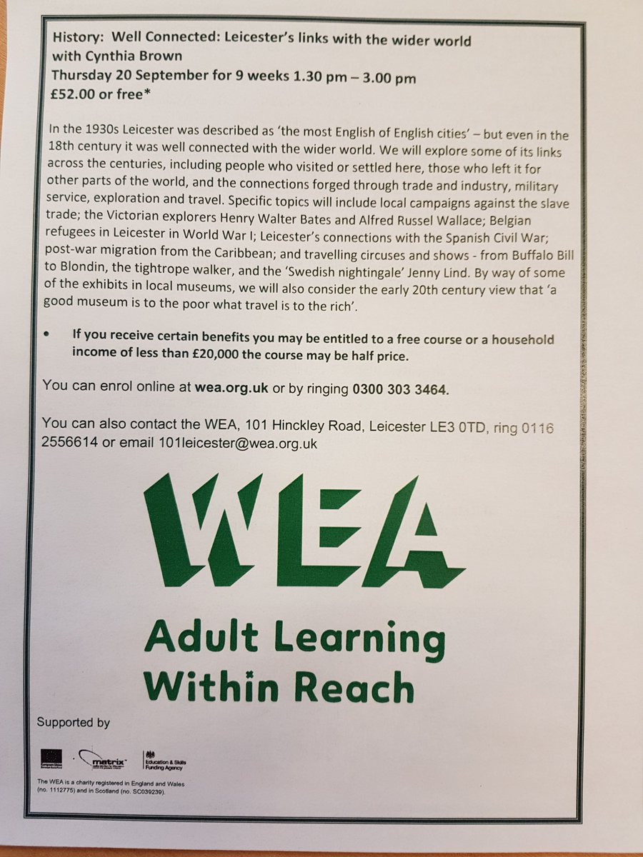 WEA Leicester and Leicestershire tweet media