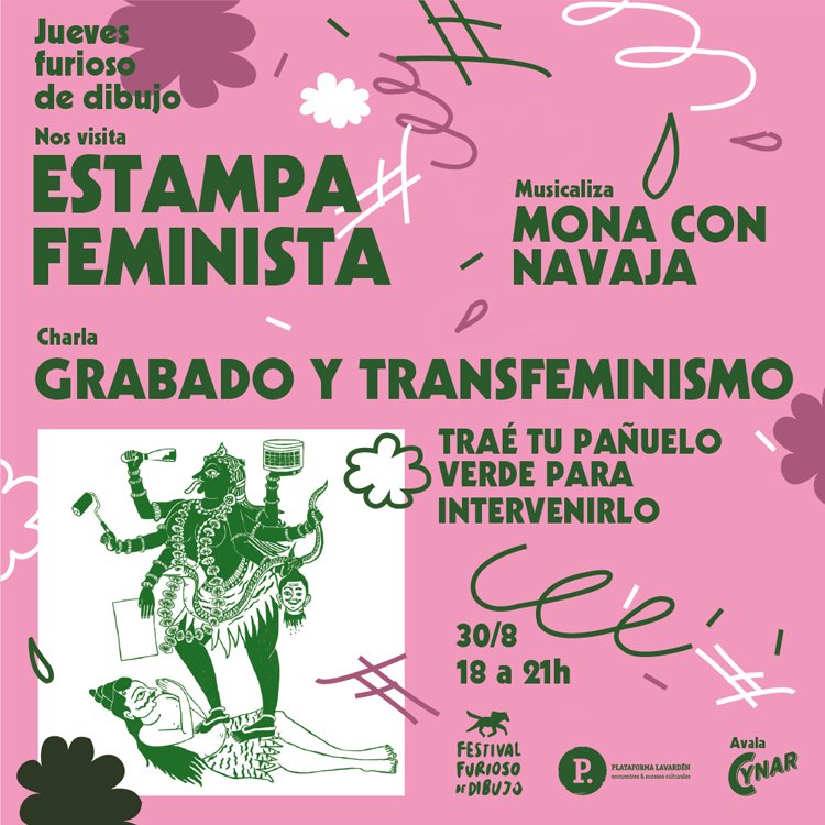 ¡El 30 de agosto vuelve el Jueves Furioso de Dibujo a <a href="/plataformaLVDN/">Plataforma Lavarden</a> ! 🐎⚡ Nos visita Estampa Feminista, musicaliza Mona con Navaja 🎶 y #avalaCynar 🍹¡Más info en el evento facebook.com/events/2131559… ! 💫