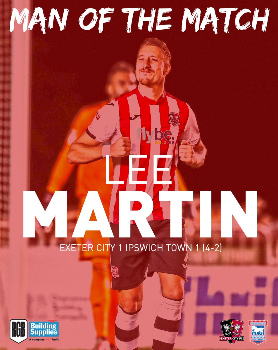 OfficialECFC's tweet photo. 🏆 Tonight's man of the match, chosen by match sponsor @RGBArchie was Lee Martin 🙌

#ECFC https://t.co/GpDoxUQ4mQ