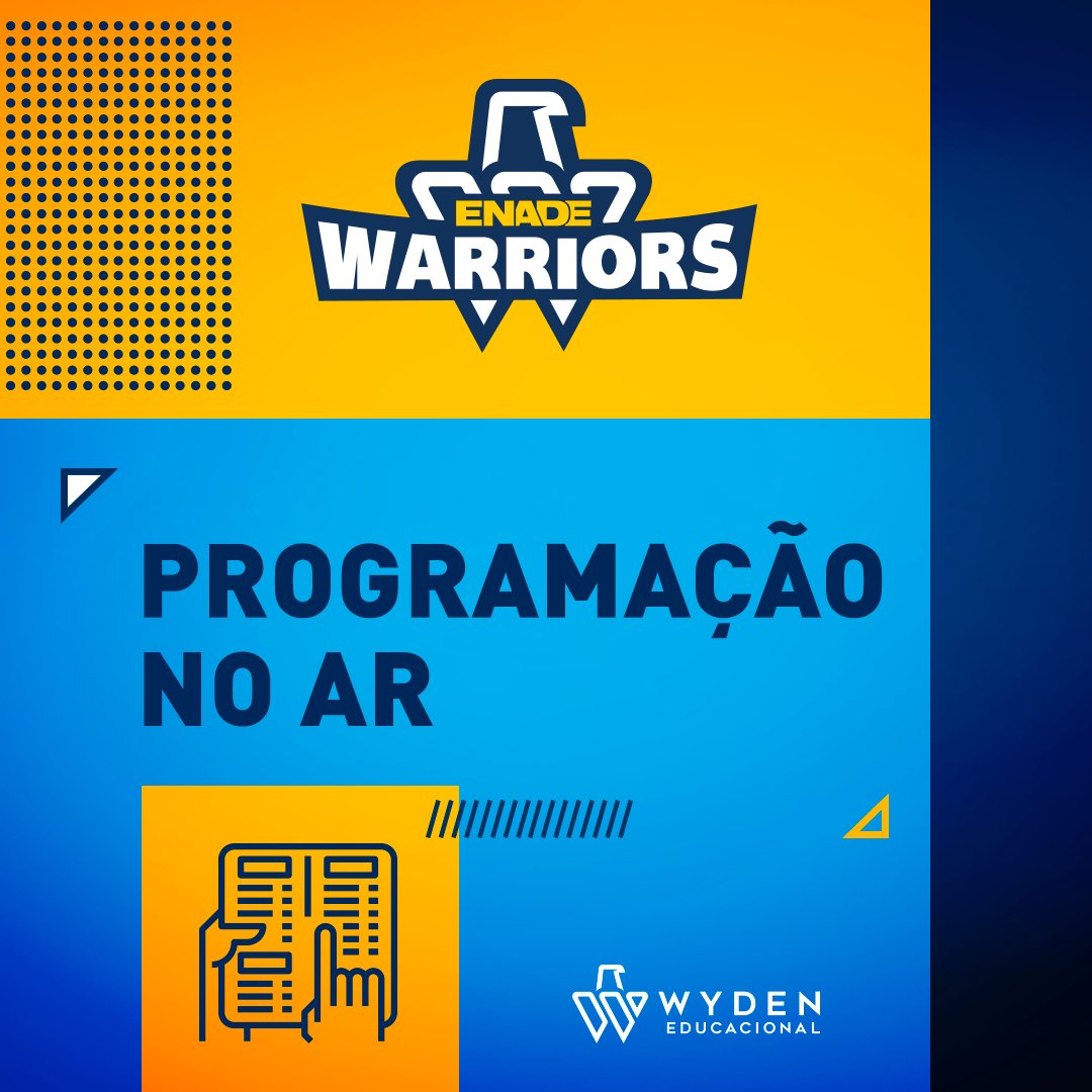 fbvwyden's tweet photo. Você confere toda a programação do Enade Warriors no seu acesso de aluno pelo portal integrees. Entre, anote as datas e não perca nadinha. Toda a preparação é importante para você ser o melhor no exame. #enadewarriors https://t.co/MXgK6kZmV9