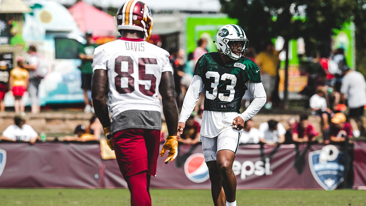 The pads came off for Day 3 of #JetsCamp x #SkinsCamp   📸 nyj.social/2Mwmr0g https://t.co/rsC3zLXWLK
