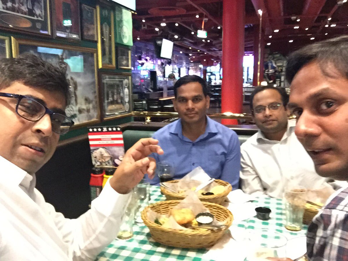 indygenious's tweet photo. Team dinner with our new found colleague ⁦@PrashantCSS⁩ ⁦@Vikranth_t⁩ https://t.co/Kkdqw0nDcv