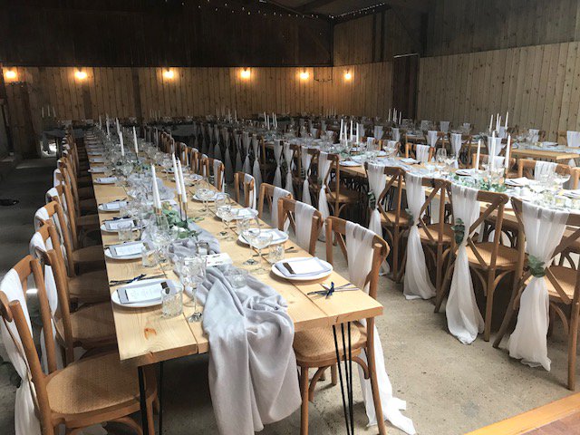 How about having long tables at your wedding? This is from a wedding we helped style for the lovely Aisling and Tom a few weeks ago. 💕 #weddings #luxuryweddings #teesside #venuestyling