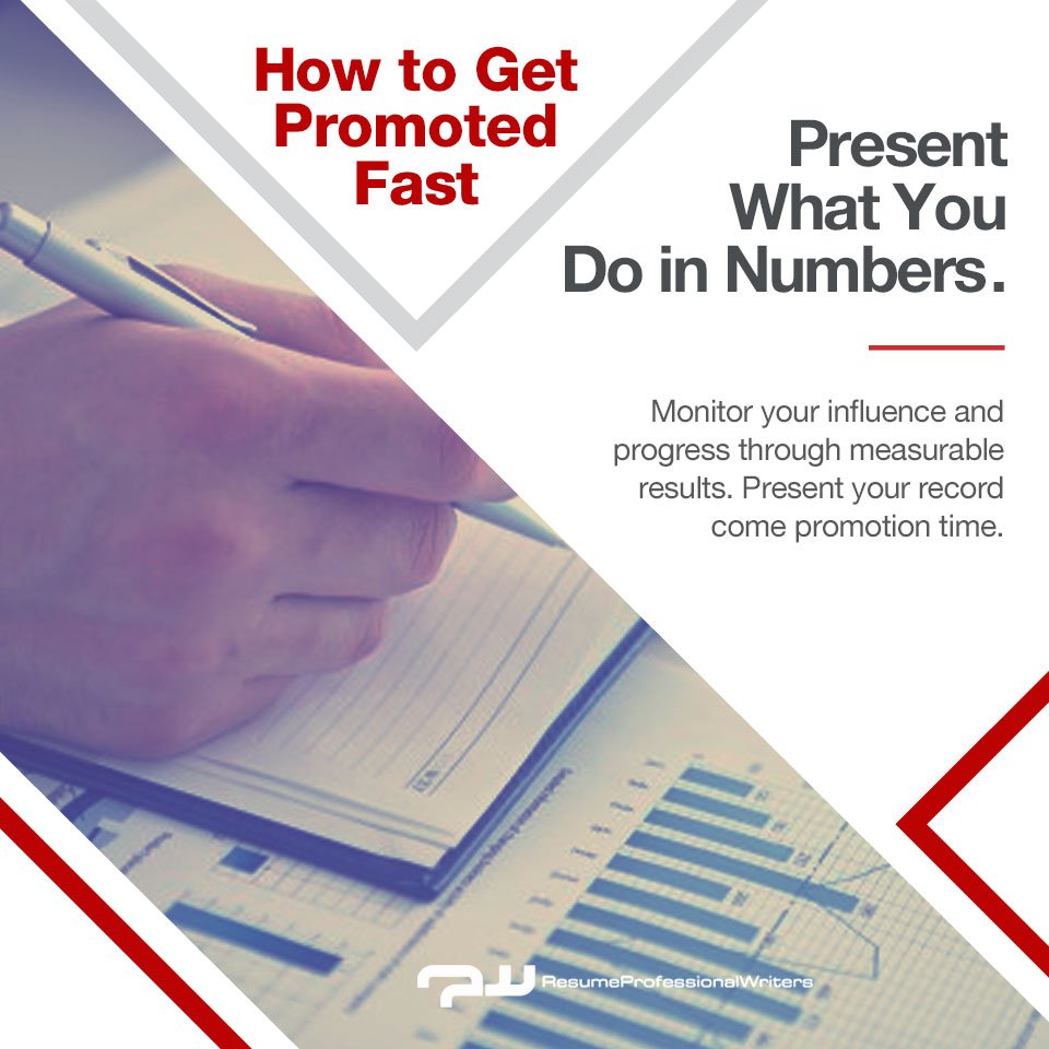 ResumePWriters's tweet image. What’s one surefire way to convince your boss you’re up for promotion? Present your achievement through figures! 

#howtogetpromoted #promotiontips #getpromotedatwork  #howtogetapromotion