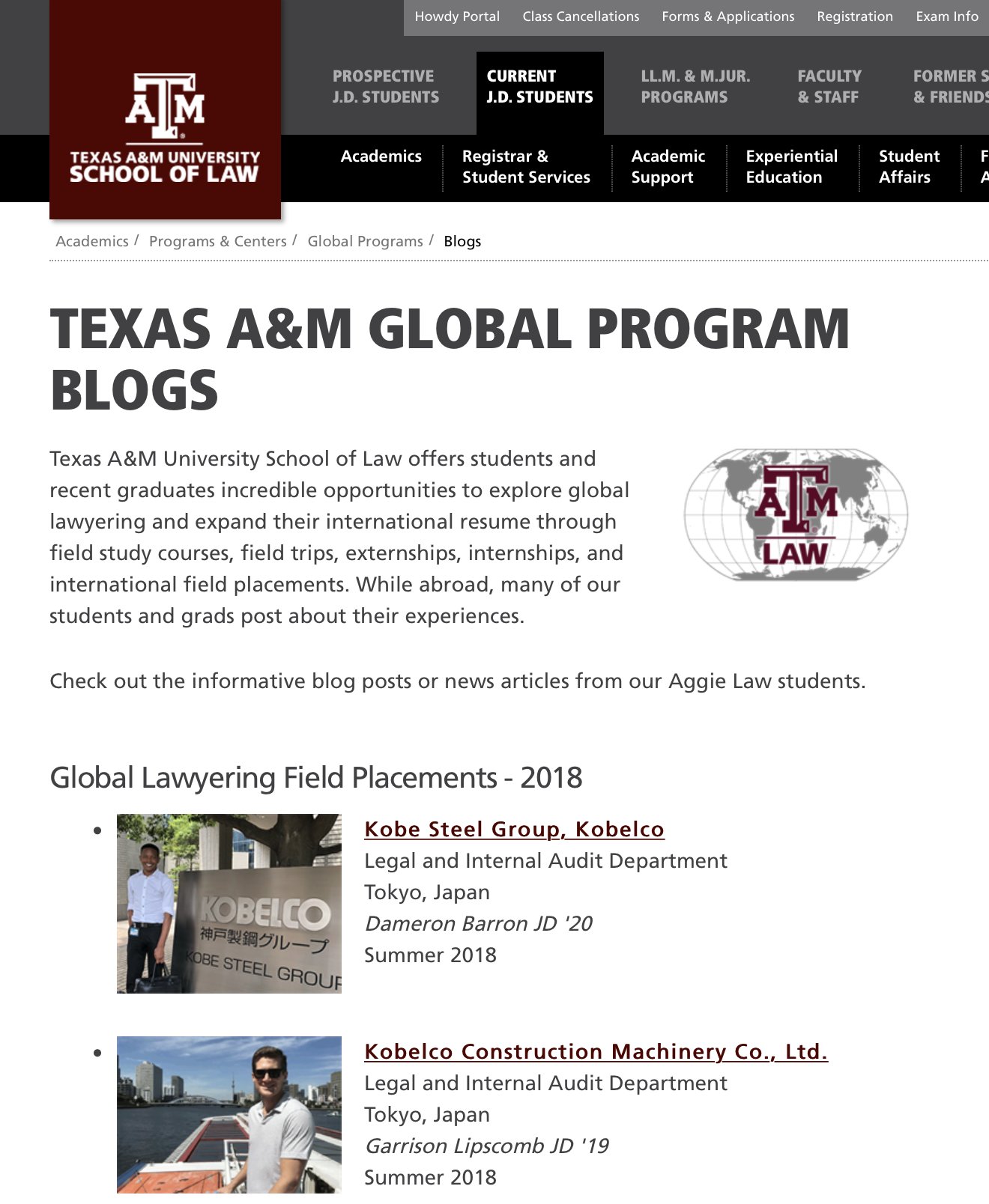 TAMU Law, Office of Global Programs on Twitter "Check out the latest