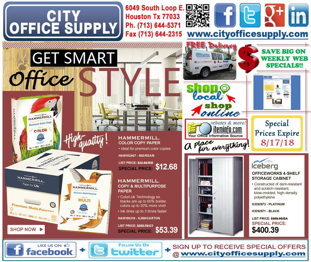 cityos's tweet photo. #TuesdayTip: Get #HighQuality @Hammermill #ColorCopy & #MultipurposePaper + #StoreIt in #IcebergEnterprises 4-shelf #StorageCabinet on #WeeklyWEBSpecial @ https://t.co/zb4z5RaOwd -> https://t.co/xsZAhbXkQg https://t.co/H7njfI9sZL