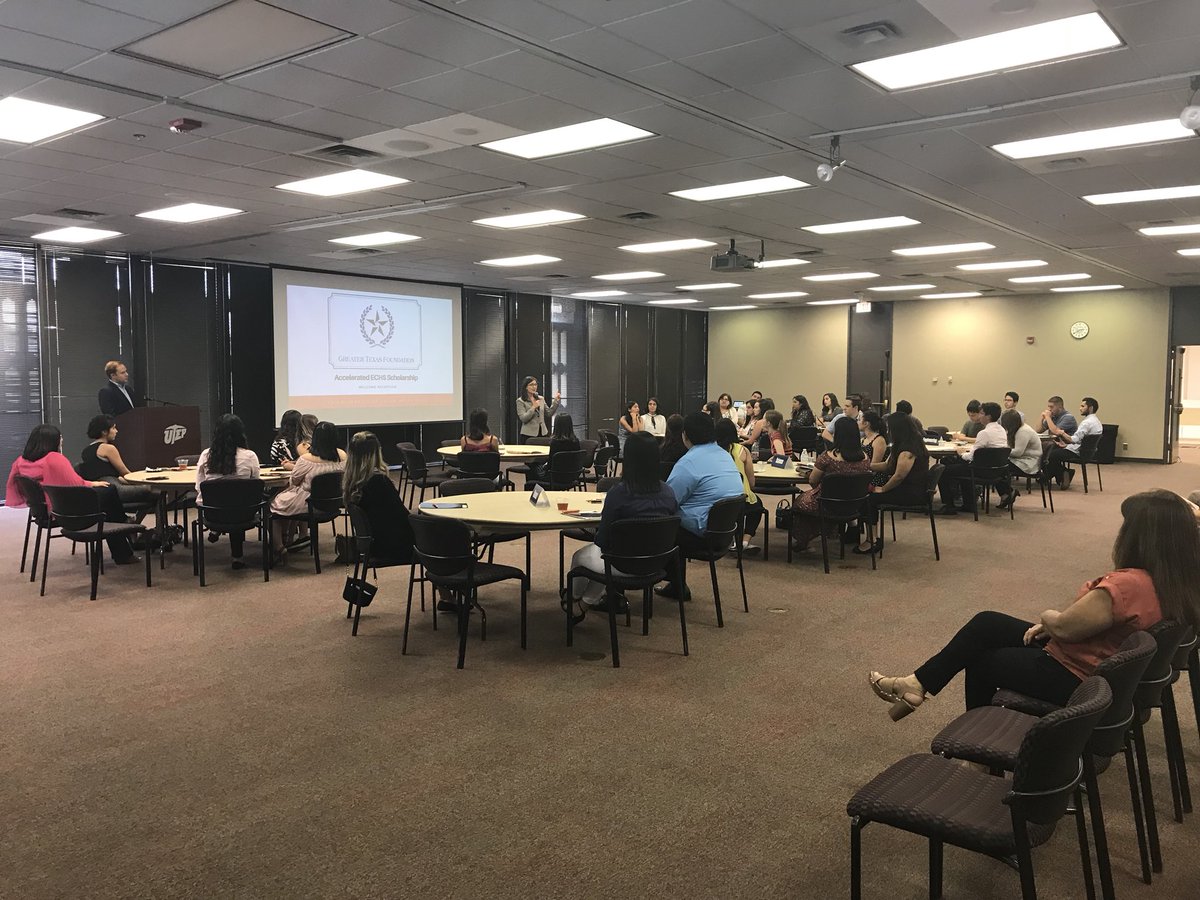 utepechs's tweet photo. Cohort III of the Accelerated ECHS scholarship program was welcomed in a reception held on July 11, 2018. Congratulations to all scholars and Go Miners!๐ค๐ฝ๐ #utepechs #utep https://t.co/vx8YPSTZon