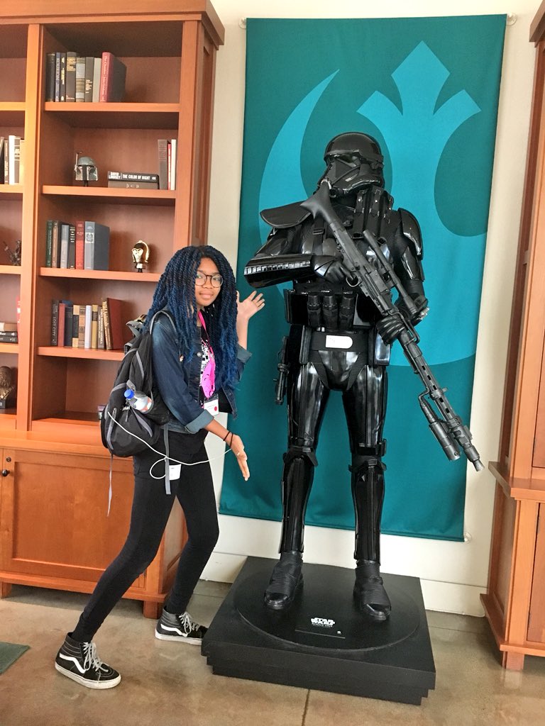 BlackGirlsCode's tweet photo. Our 13-17 year old tech divas just arrived at @ Lucasfilm for a special tour and a panel today! #BGCBayArea #summerofcode2018 https://t.co/EwfEE2XmMu