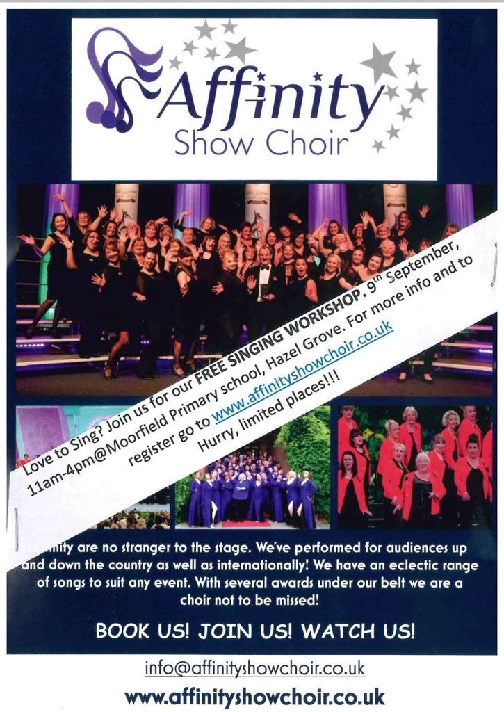 AffinityHG's tweet photo. Fancy it ladies?
Come along and bring your friends.
We sing so many great songs from artists like the late great George Micheal, Justin Timberlake, Rhianna, Billy Joel, Elbow, Cindy lauper, and many more, come along to this free workshop and join the fun #singingworkshop https://t.co/r9u4QACs1t