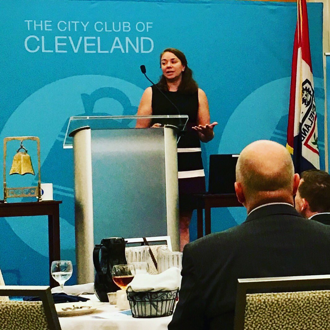 Had no idea plastic was in our drinking water! Thanks for the eye-opening (jaw-dropping) talk, @TheCityClub. #stateofthegreatlakes