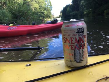 Quit yo 'yakin! ... or don't, looks pretty fun... #bccraftbeer #craftlager #rivercruising #kayak #beautifulbc