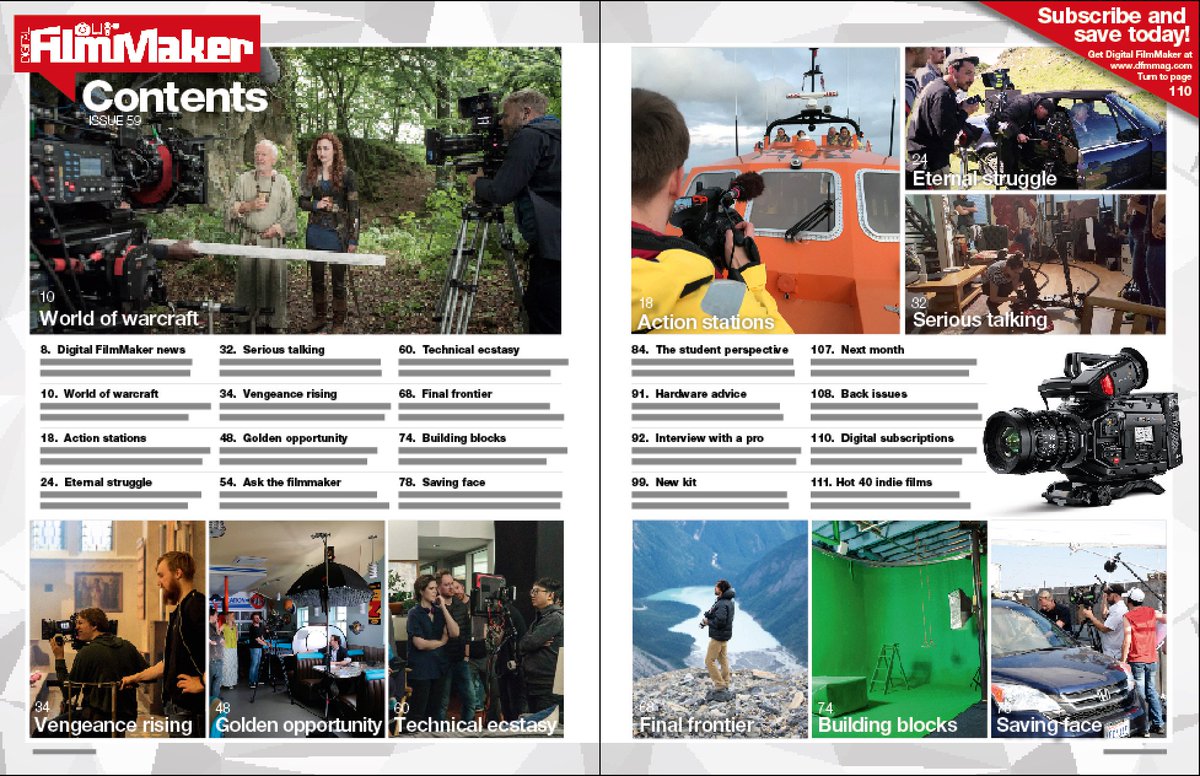 Filmmakers! Fancy being featured in a future issue? Drop us a line.