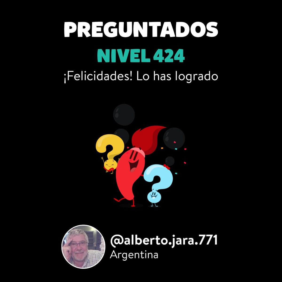 soyargento's tweet photo. ¡@alberto.jara.771 ha subido al Nivel 424 en Preguntados!
https://t.co/fnTxoIWqNL bien!! https://t.co/PEDYI2T3gU