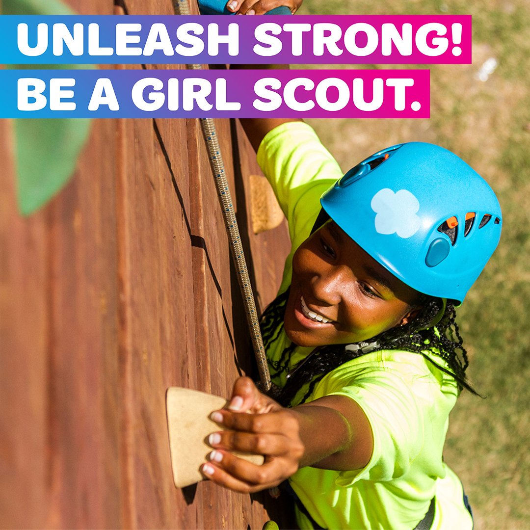 GSMWLP's tweet photo. With a unique network of more than 50 million girls and women to cheer her on every step of the way, there’s no stopping a Girl Scout from a lifetime of leadership, success, and adventure! Her sisters are waiting; find her troop today.   https://t.co/jD4hnqVGFZ https://t.co/WJ2BQ8hfIm