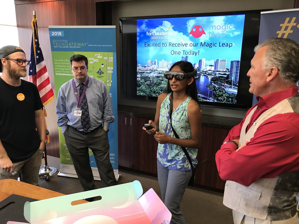 GFLAlliance's tweet photo. We’ve believed in @magicleap ✨ since before day one! Can’t wait to create for the Magicverse! 🚀 #EconDev #MagicLeapOne #Tech #BrowardTech #GreaterFortLauderdale #TechGateway #Innovation #WorkInTheCloudLiveInTheSun https://t.co/ZiSaqQE4Lw