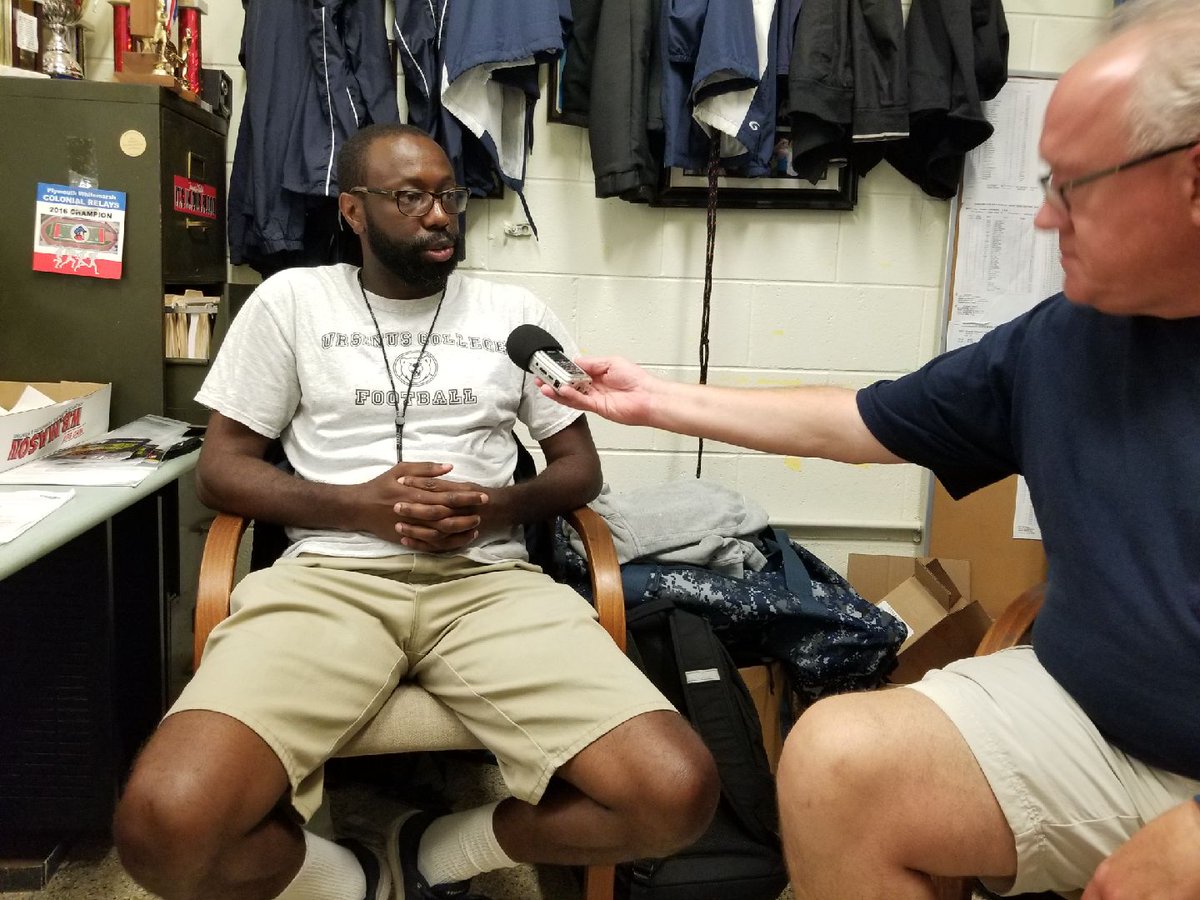 WNPV_Radio's tweet photo. Stopped by afternoon practice with @WissFootball! Tune into 98.5 and 1440 #wnpv Friday morning to meet new head coach @CoachBFleming! #WNPVScoreboardShow https://t.co/EU3y0RnCon