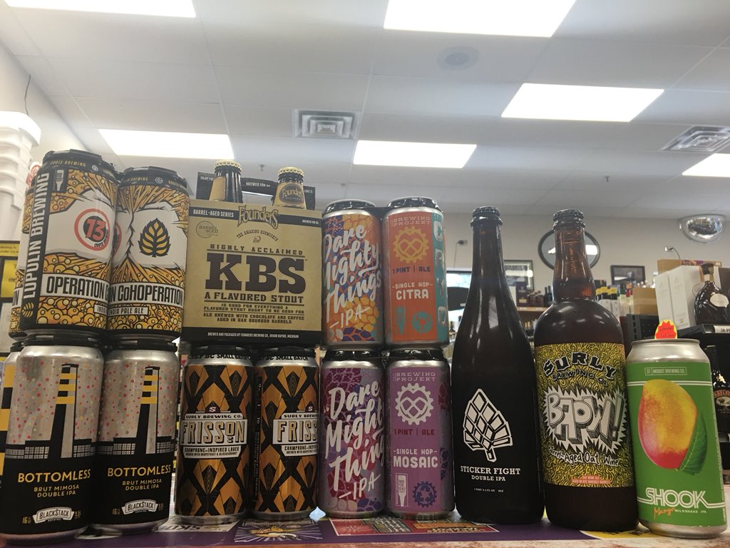 bacchuswine_mn's tweet photo. LOOK AT ALL THIS LIMITED BEER WE STILL HAVE!!!!😍😍😍 Make sure you stop in and grab them before it’s too late! #nolimit #CraftBeer #localcraftbeer #shoreview #letsgo #Yes #beeroclock https://t.co/LWBPWBBXHY