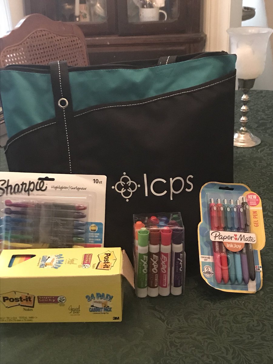 I was lucky to win this goodie bag while attending a math workshop today! #2ndgrade #lcps
