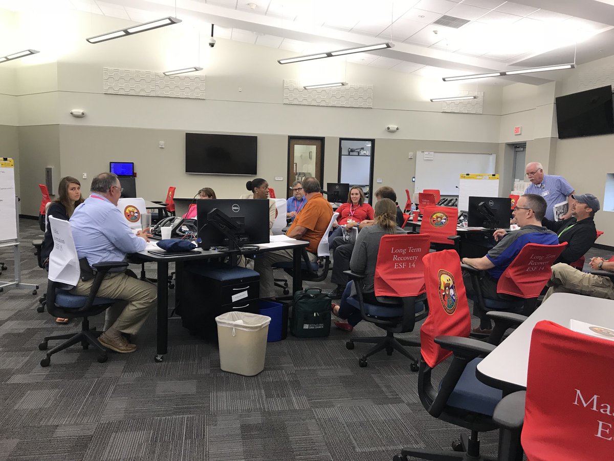 StlCoOEM's tweet photo. We have several agencies at the OEM today for an ICS/EOC Interface Workshop. This training is designed to improved communication between the boots on the ground and those providing support behind the scenes during an incident. #FEMATraining https://t.co/M4a2BaJCkZ
