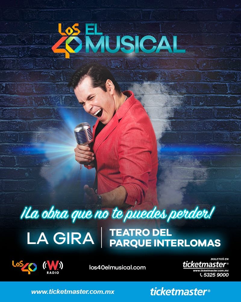 La gira de #LOS40ElMusical está por comenzar 🎭 Nos vemos en el Teatro del Parque Interlomas 🎶 Checa fechas, horarios y boletos aquí 👉 bit.ly/2lIRUwJ