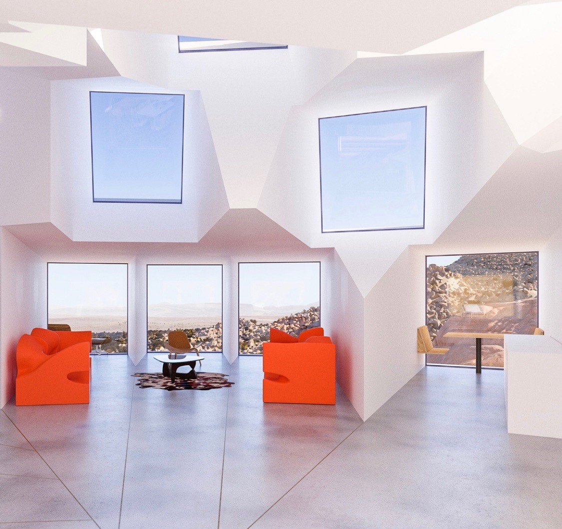 westsidebroker's tweet photo. Step inside #WagonWheel1 and take in the endless views in every direction of the incomparable #JoshuaTree #desert. I can’t get enough of this striking #Starburst design by #WhitakerStudios https://t.co/Qh6owJdQVk | DRE: 01446377 #masterpiece #design #shippingcontainerhouse #evUSA https://t.co/cfJ15JDlrN