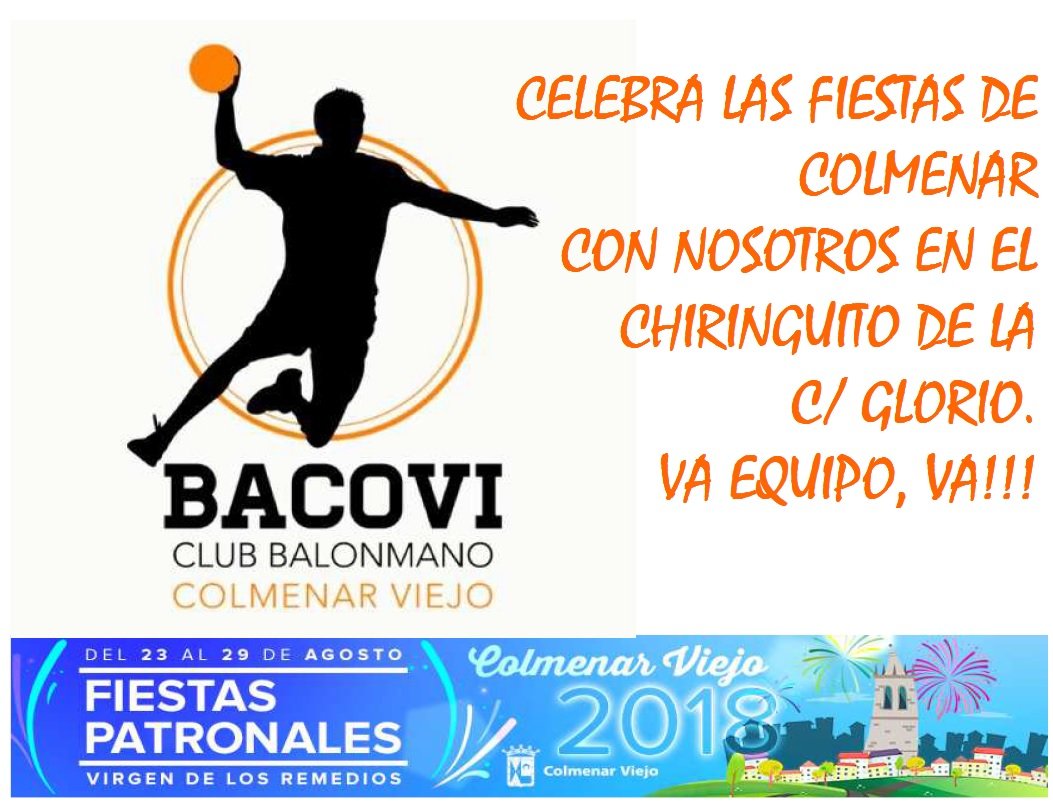 SomosBacovi's tweet photo. Jugadores, padres, amigos, visitantes.
Venid al chiringuito de Bacovi durante las fiestas patronales de la Virgen de los Remedios, del 23 al 29 de Agosto.
Va, equipo, va!! https://t.co/Z3ZNJWnjc2