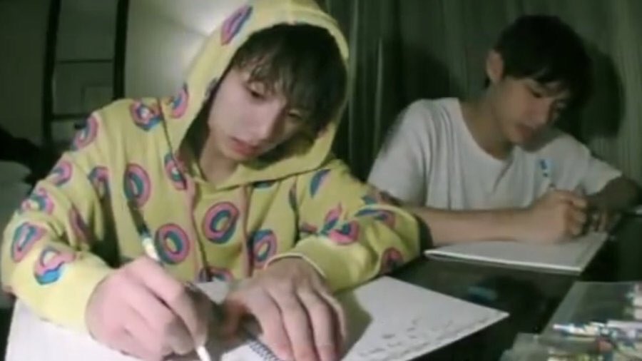 BTS started this intimate culture where they have to write a journal and through the years, my sons have been doing it together! Look at them! #vkook  #kookv  #taekook 