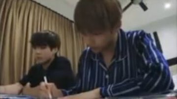 BTS started this intimate culture where they have to write a journal and through the years, my sons have been doing it together! Look at them! #vkook  #kookv  #taekook 