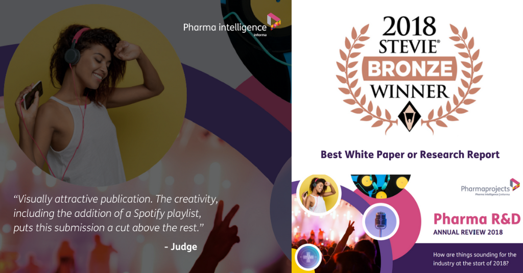 Informa #PharmaIntelligence was named the winner of a Bronze Stevie® Award in the Best White Paper or Research Report category in The 15th Annual International Business Awards®