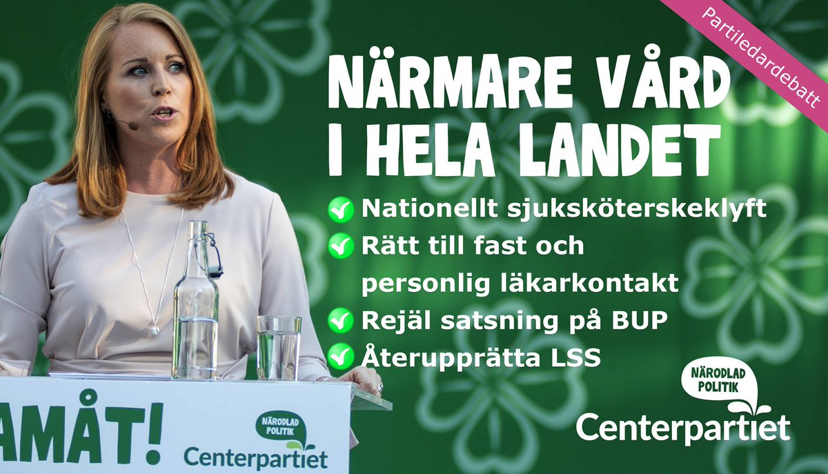 centermagnus's tweet photo. Om vi sänker skatten på jobb och företagande - då växer ekonomin och vi kan investera mer i välfärden. @Centerpartiet har en rad kraftfulla satsningar för en närmare vård i hela landet. #debatten2018 #svpol #0171pol #018pol #pldebatt https://t.co/BEZThBHXzM