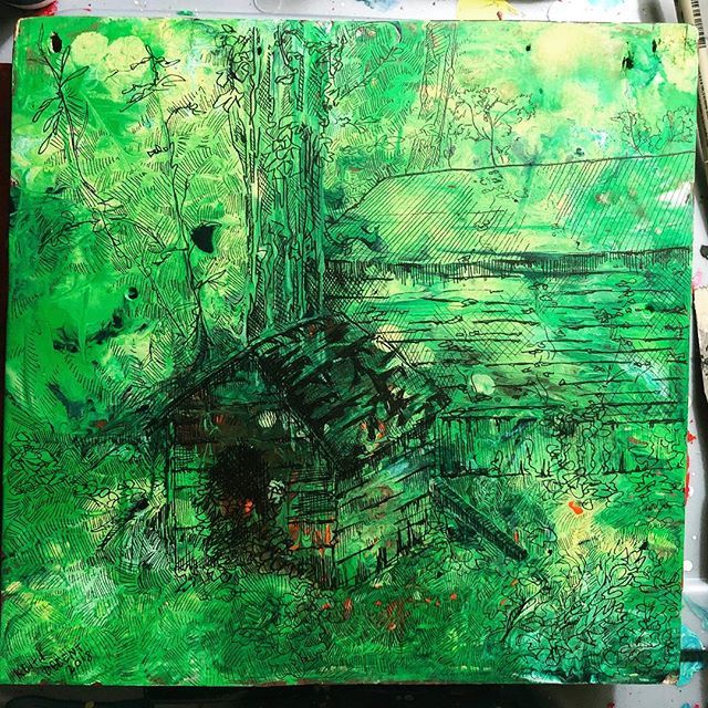 KeithDecent's tweet photo. Green 2018 is done! // acrylic pour and micron pen on reclaimed wood // ——————————————————————— #upcycledart #artistsoninstagram #landscape #reclaimedart #beaconny #beaconartist #hudsonvalley #hudsonvalleyartist #adecentproject #acrylicpouring #acrylicpo… https://t.co/6sUnP6SVPk https://t.co/4vDto6qg5c