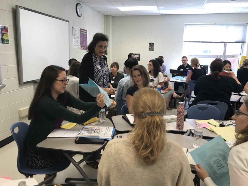 fcpswl's tweet photo. Blah blah blah! Keeping it in the target language! @1jened #gbsi18 @anawlteach https://t.co/vzIMzNza8k