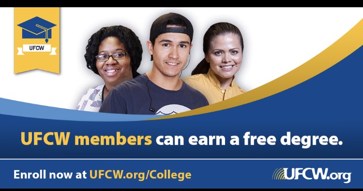 UFCW342's tweet photo. Dear Local342 Member,
 
Open enrollment for the UFCW Free College Program is going on now, and accepting applications, until Friday, August 17th.The UFCW Free College Program is one of the meaningful benefits that the UFCW offers every hard-working member of our union family. https://t.co/sHGgpKLqXJ