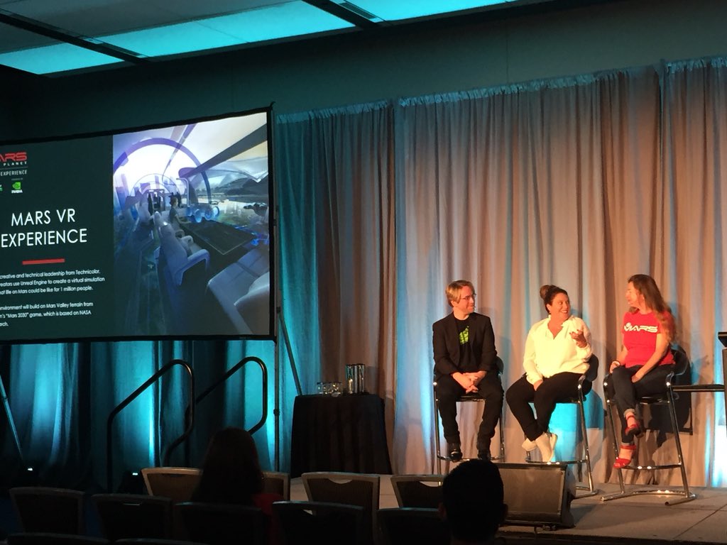 PMalsch's tweet image. Checking out the @Autodesk Vision Series panel discussion about the amazing co-creation project  #HPMarsHomePlanet inspired by 90K participants created by @TEC_technicolor, powered by @HP | @nvidia with @Rick_Champagne, @marciejastrow, @barbie_marshall @Siggraph