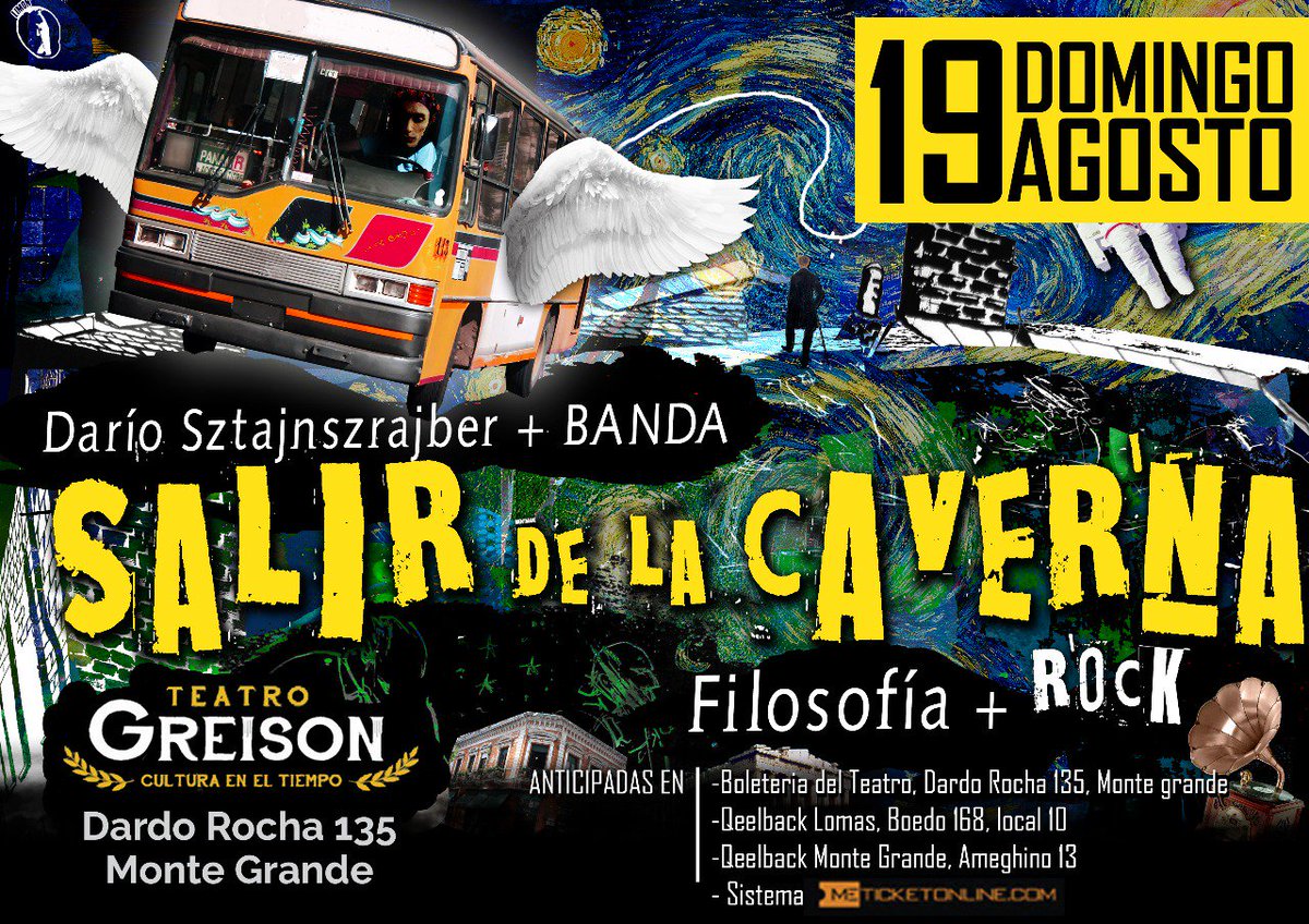 ⚠️ Últimas entradas para #SalirdeLaCaverna en el <a href="/GreisonTeatro/">Teatro Greison</a>  No te duermas. Entra a <a href="/MeTicketOnline/">Meticketonline</a> y saca la tuya! 

#limonproducciones #prensalimon