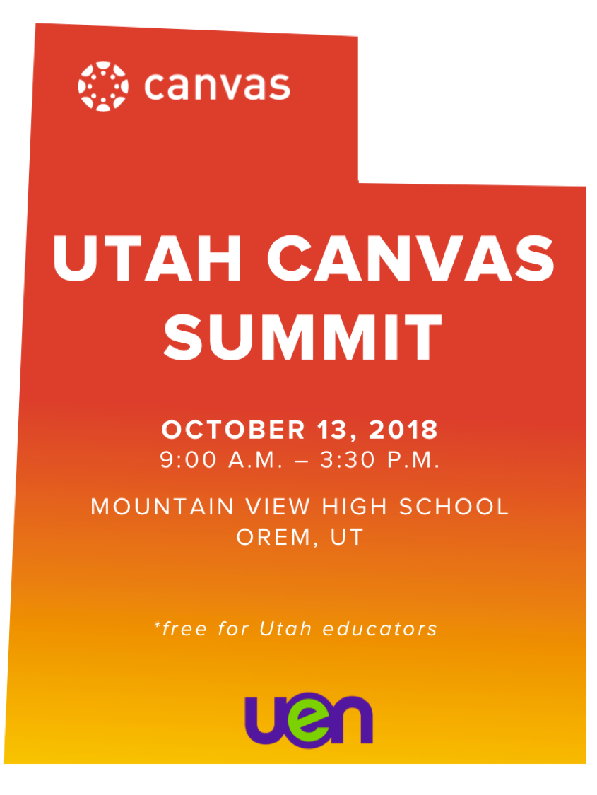 JustinMcGary1's tweet photo. Save the date UT for the @CanvasLMS Summit. To register, click here https://t.co/BHolap1X29. Come learn and network with the best and brightest @CanvasLMS users in UT. #DTLUtah #uted #utedchat @UENpd https://t.co/1mWjhZ9Mem