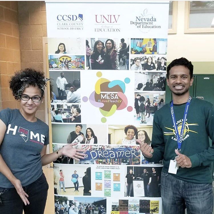 MESAmeUNLV's tweet photo. #Love2TeachLV was back in our high schools last week meeting new and returning students. Can't wait to start working with you all #MESAme #UNLVMESA https://t.co/VZSlKvHOBE