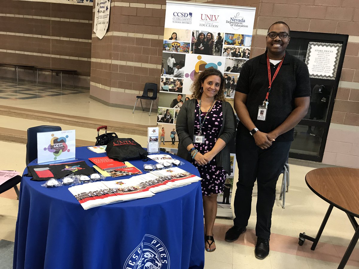 MESAmeUNLV's tweet photo. #Love2TeachLV was back in our high schools last week meeting new and returning students. Can't wait to start working with you all #MESAme #UNLVMESA https://t.co/VZSlKvHOBE