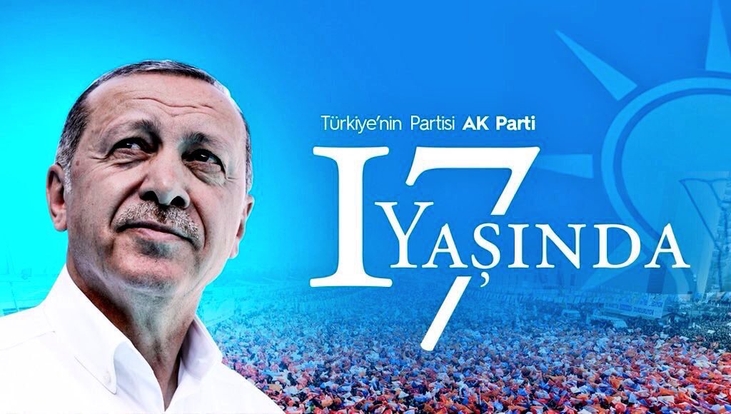 17. yılımız kutlu olsun. 
2071 hedeflerine ulaşmak için  nice AK hizmetlere, nice güzel günlere, inşAllah..
#AKParti17Yaşında